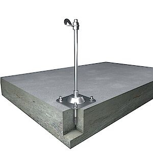 SAP Standard, support 16mm, on base plate concrete