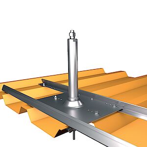 Support initial, end and corner 42mm on base plate trapezoidal profiles - steel