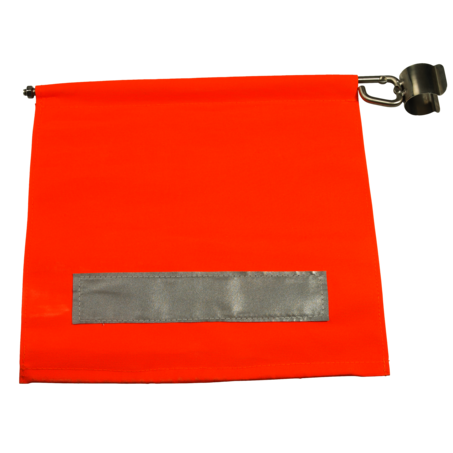 Signal flag with clip on