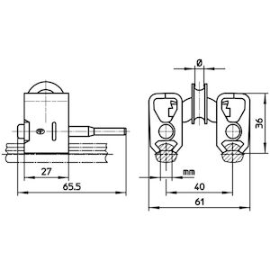 Dropper clamp for double contact wire