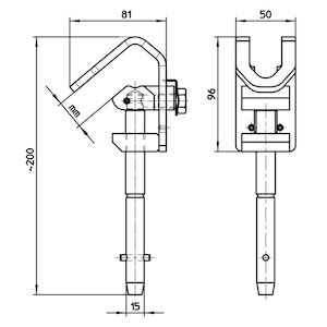 Contact wire hook for earthing rod