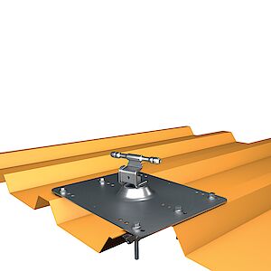 Guida a cavo 0° su piastra di base profilati trapezoidali - acciaio Guida a cavo 0° su piastra di base profilati trapezoidali - acciaio