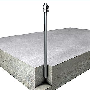 Systemstütze 16mm auf Beton geklebt