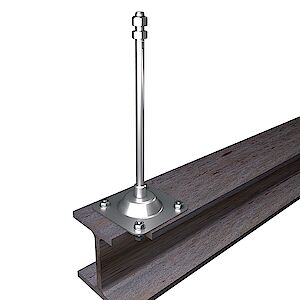 Support du système 16mm sur plaque de base acier Support du système 16mm sur plaque de base acier