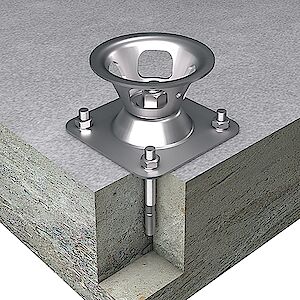 PAS Quattro, supporto 42mm, su piastra di base calcestruzzo PAS Quattro, supporto 42mm, su piastra di base calcestruzzo