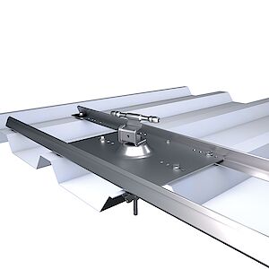 Cable guide 0° on base plate trapezoidal profiles - Alu