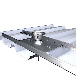 Supporti di sistema Quattro su piastra di base profilati trapezoidali - Alu Supporti di sistema Quattro su piastra di base profilati trapezoidali - Alu