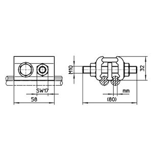 2 contact wire splice fitting
