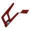 Dachhaken gebogen RAL 3009 HR DH 1G Red
