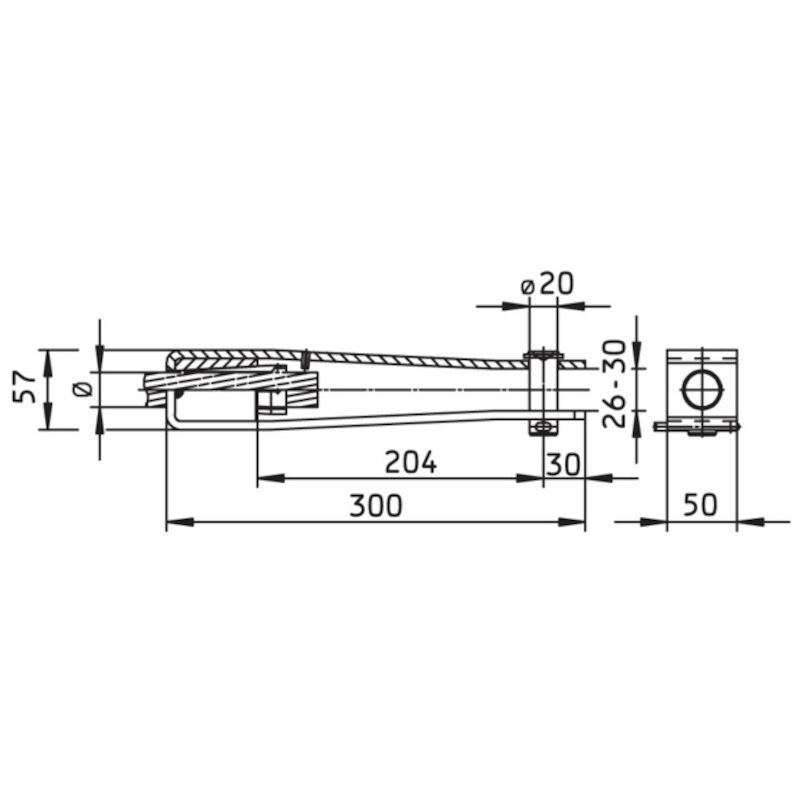 Forked collar socket stainless steel - Arthur Flury